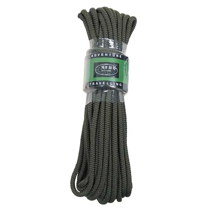 Fune, oliva, 7 mm, 15 metri Materiale: Polipropilene 0,53€/m *** Attenzione: Non è una corda da arrampicata! ***