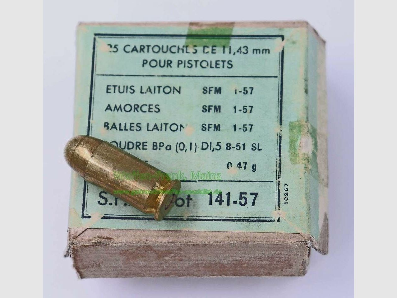 Société Française Pistolenmunition .45 ACP