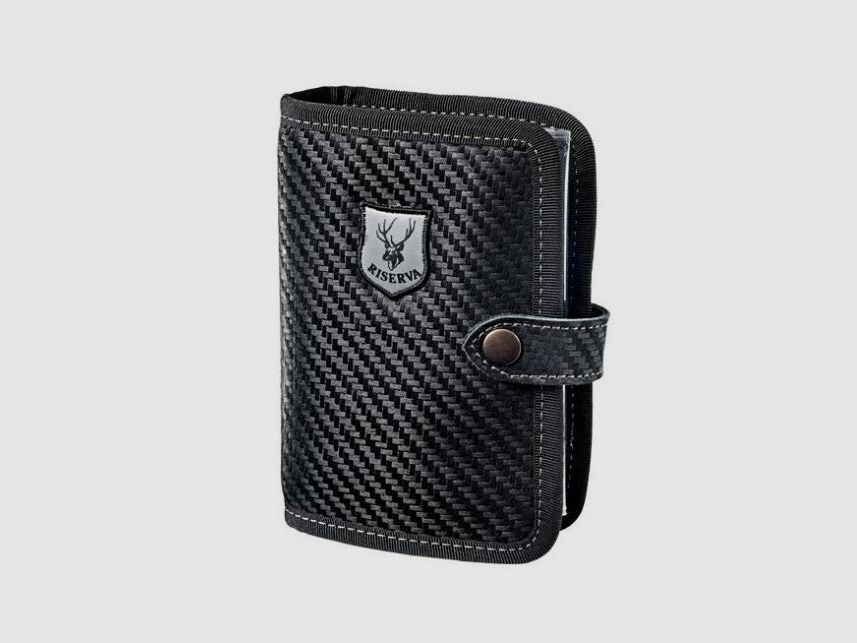 RISERVA R2223 LICENSE HOLDER LEATHER CARBON CM 11X14, image 1 of 2