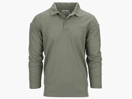 101 INC 101 INC Longsleeve Tactical Polo Quickdry - Grau / S Herren