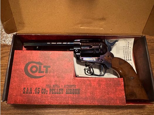 Colt Single Action Army 45 antik CO2 Revolver 4,5mm in blau