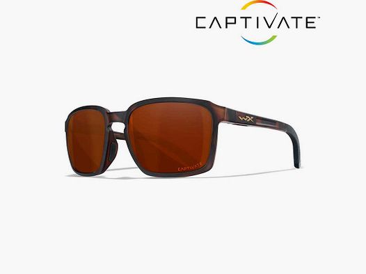 Okulary Przeciwsłoneczne Z Polaryzacja Wiley X Alfa z soczewkami w kolorze Brązowym CAPTIVATE™ Polarized Copper, ramki Matte Havana Brown