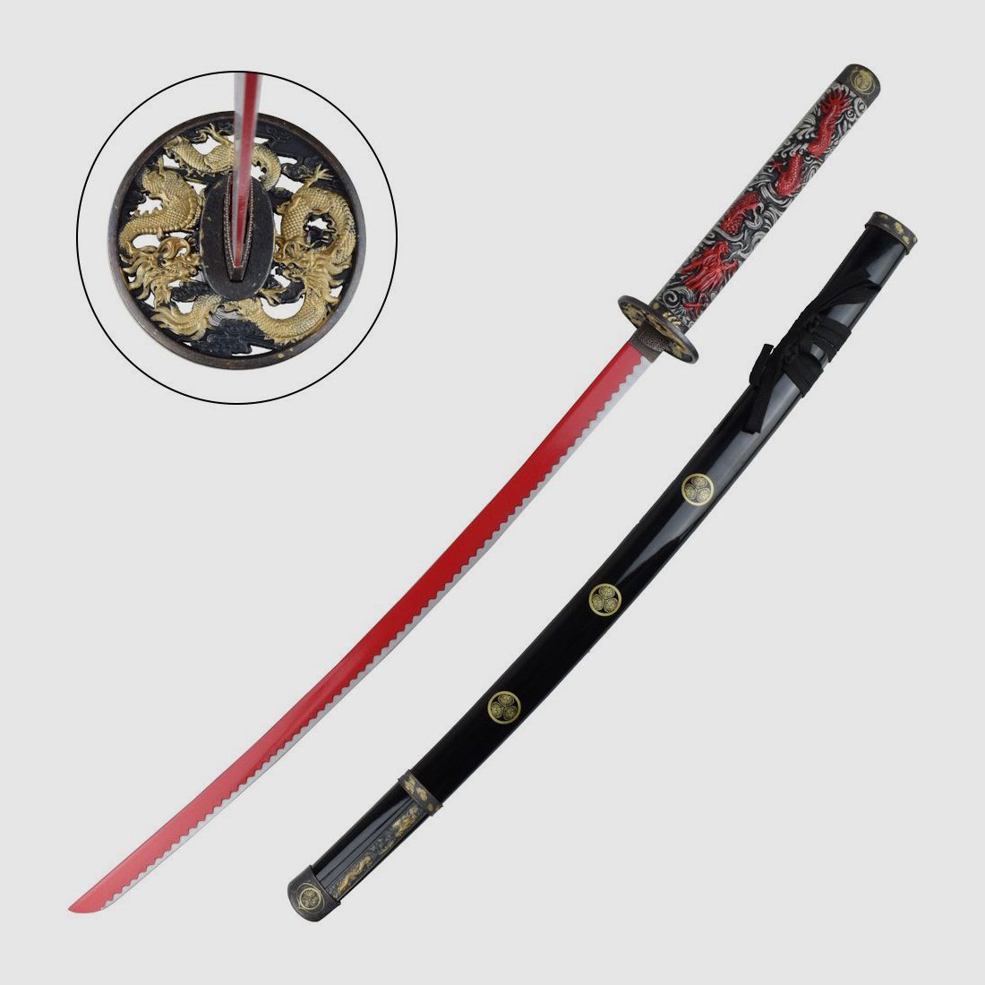Katana Suiro czerwony w tym Saya
