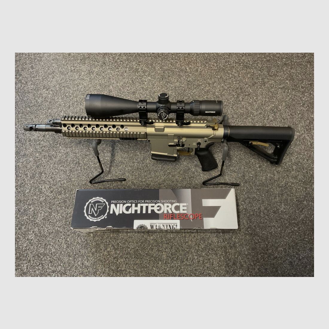 Waffen Burk BR10 308Win 12,5Zoll mit Nightforce Optik 4-14X56 4A