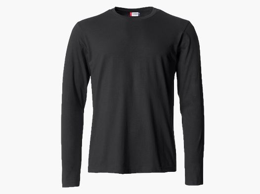 Clique Basic Langarmshirt Herren Schwarz 4XL