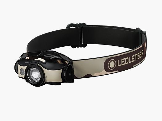 Ledlenser 502152 LED Kopflampe MH4 400 Lumen Rotlicht aufladbar Schwarz Sand Tarn