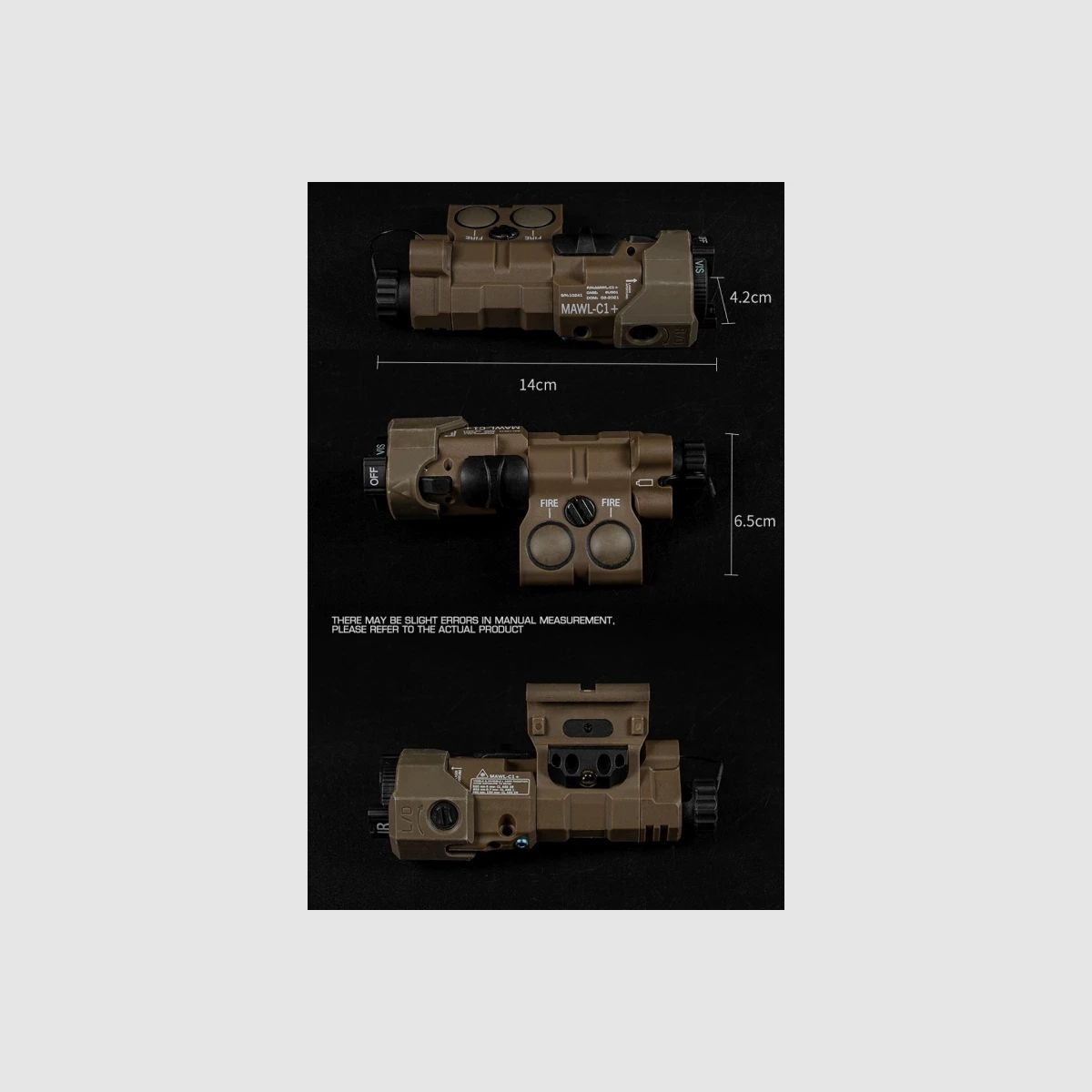 Airsoft MAWL-C1 Dummy Laser Design Bateria Box do 20mm RIS Rails | WoSport