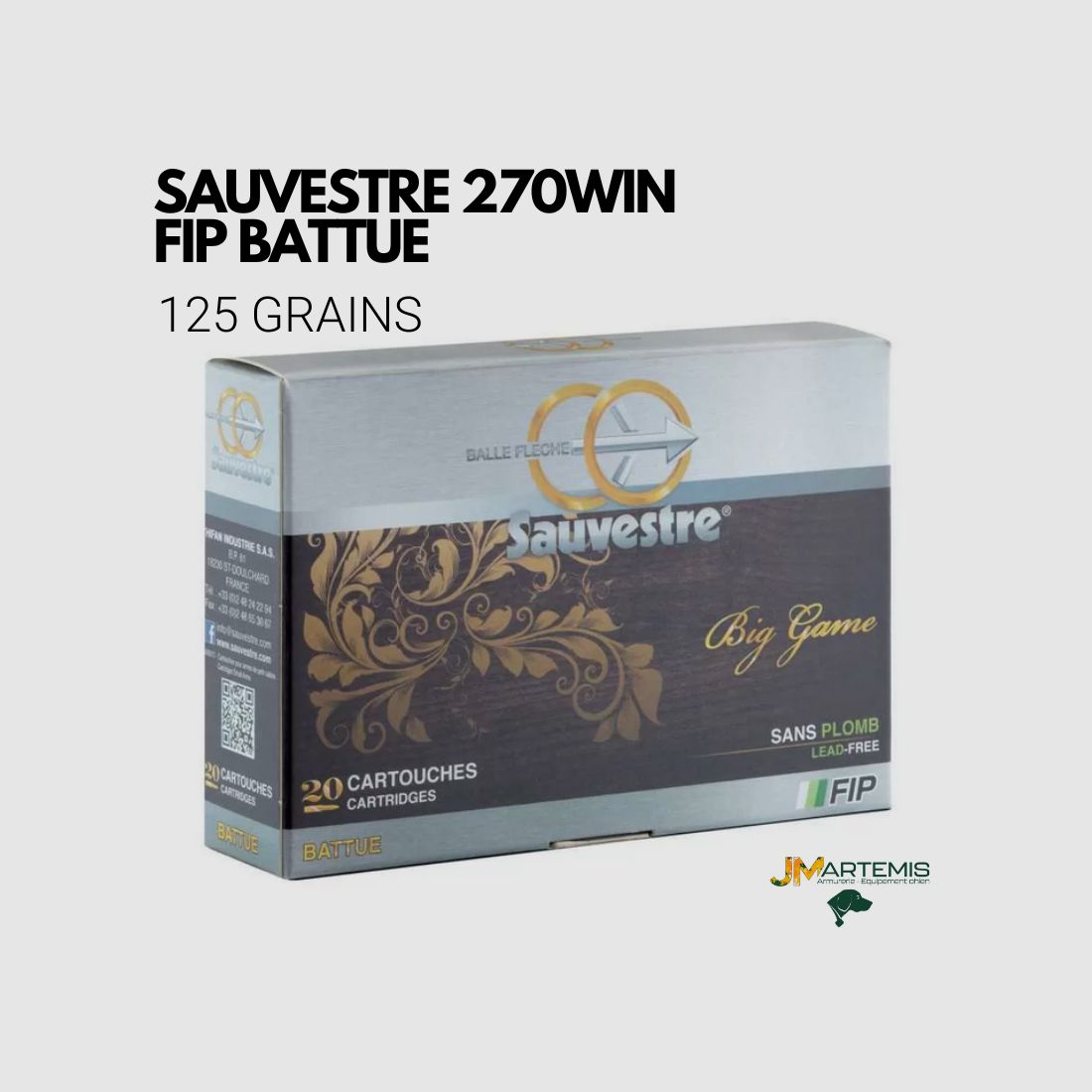 Patronen SAUVESTRE 270 WIN FIP 125GR, Bild 2 von 2