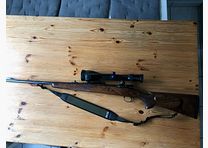 Bolt-action rifle Mauser System K98 caliber 9,3 x 62 with Zeiss Diavari M 3-12x56 with red dot sight