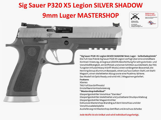 Sig Sauer P320 X5 Legion SILVER SHADOW 9mm Luger