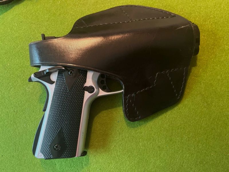 "W" PANCAKE HOLSTER H&K P7 AUCH COLT 1911 CZ 75 BAUÄHNLICHE SCHLANKE KAL. 9