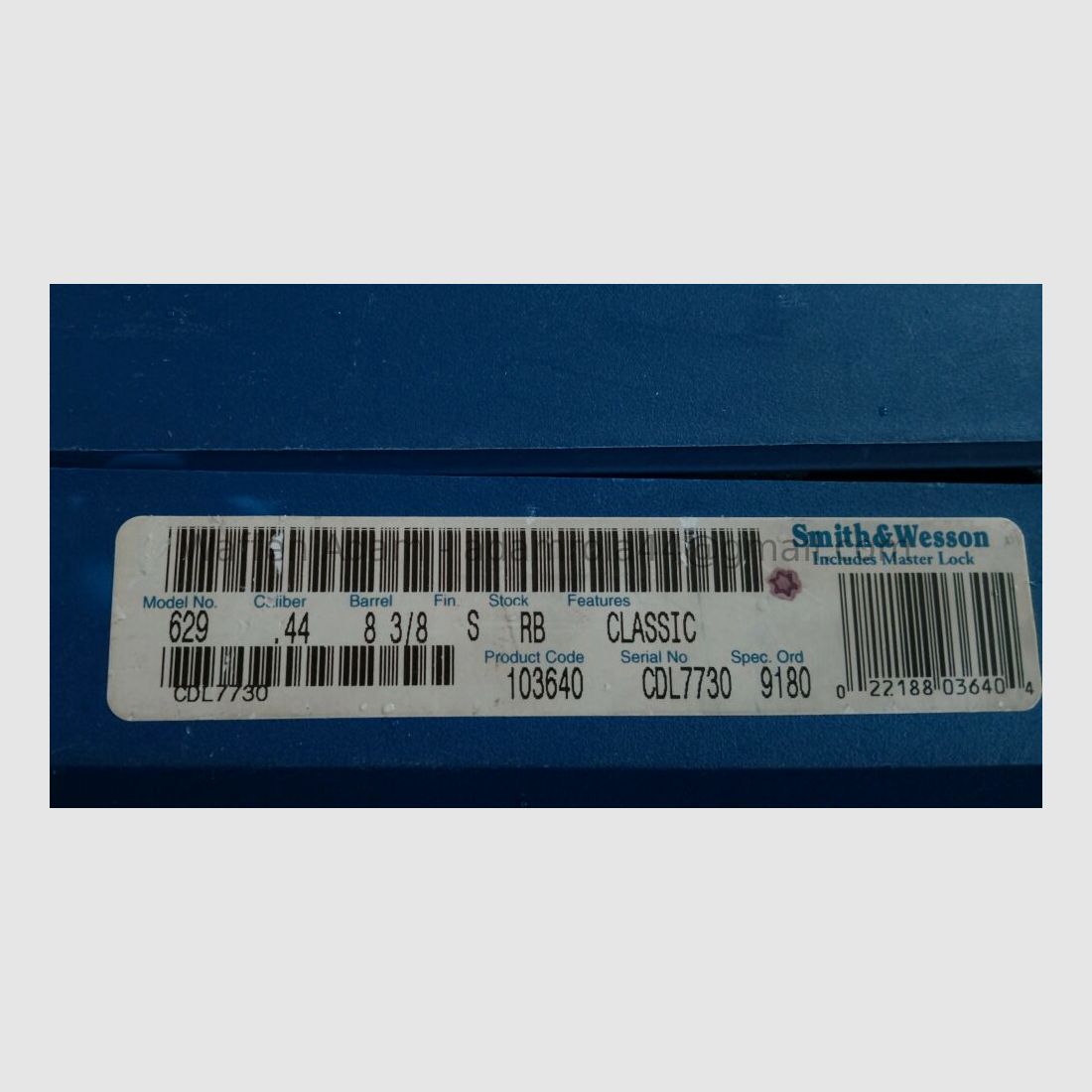Smith & Wesson 8 3/8 Barrel M. 629 .44 Classic