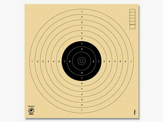 Krüger air pistol target 10m at 100