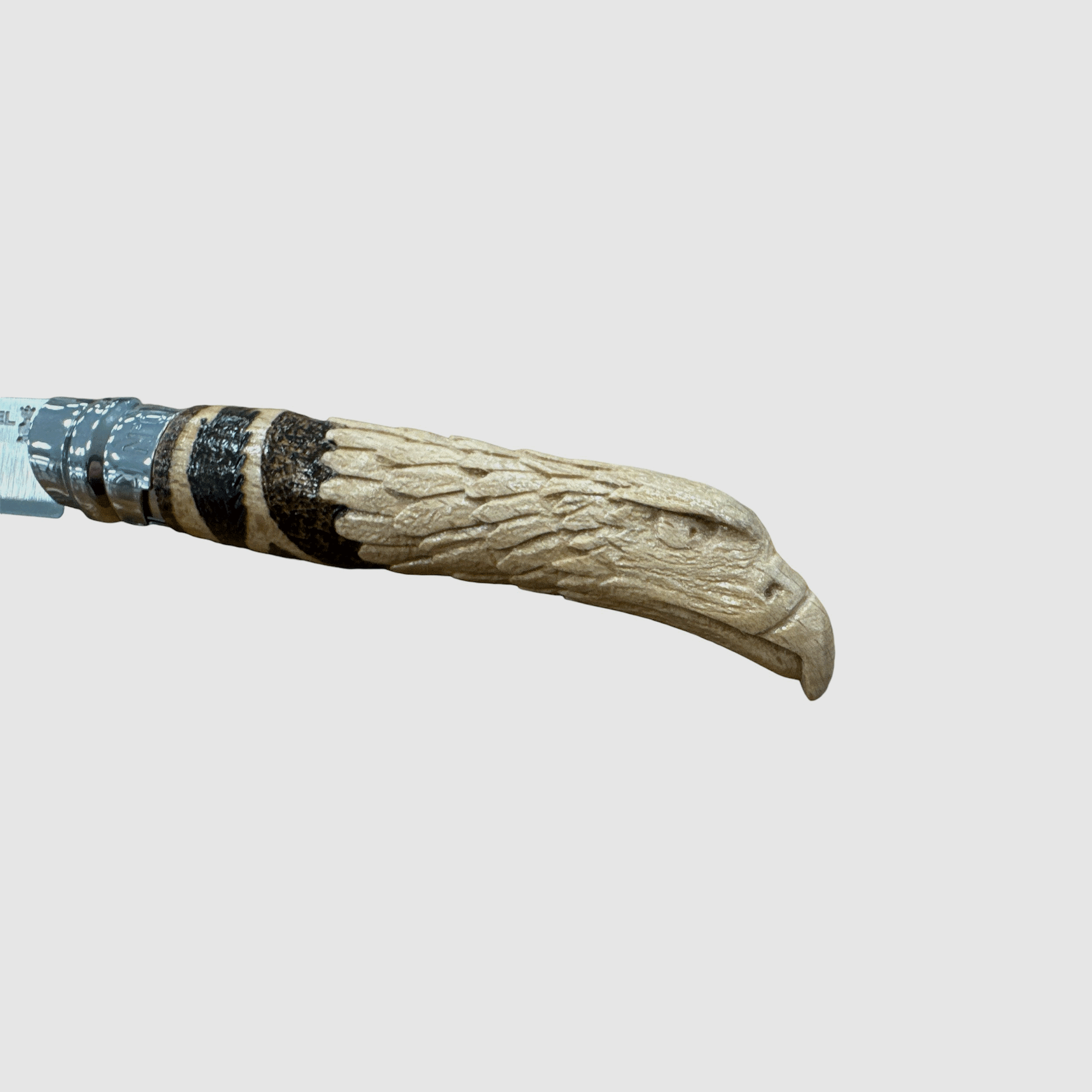 KNIFE – OPINEL – N.9 INOX HANDMADE (CARVED EAGLE), image 3 of 5
