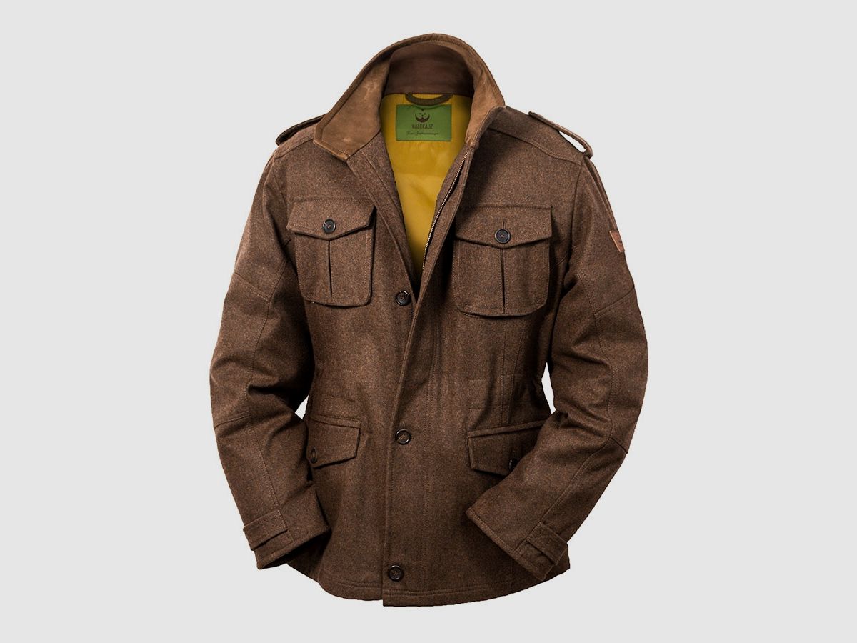 Jagdjacke "Wilderich" aus Loden, dunkelbraun