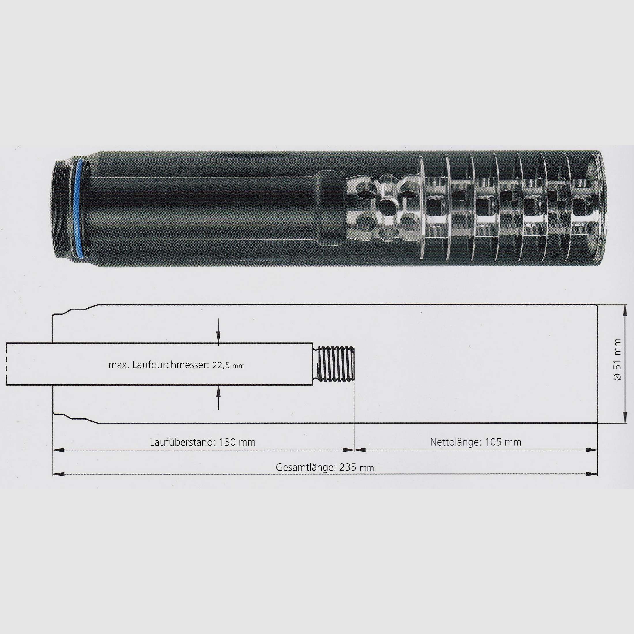 SOB 2S Silencer 7,62mm(.30) - M15x1, Schießkino, OV
