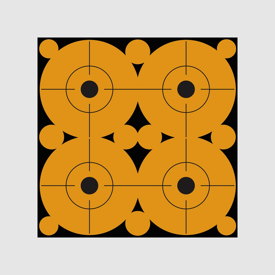 10 Scheiben Bullseye orange 7,6cm