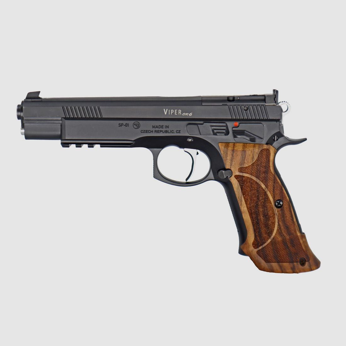 Waffen-Oschatz CZ75 Viper 6 inch met SAO-trekker - Optiek Klaar - Karl Nill Matchgreep