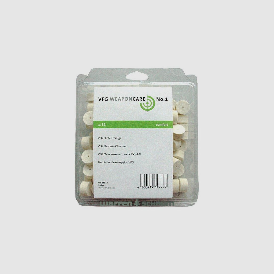 VFG Shotgun Cleaner Felt Caliber 16 100 Pieces