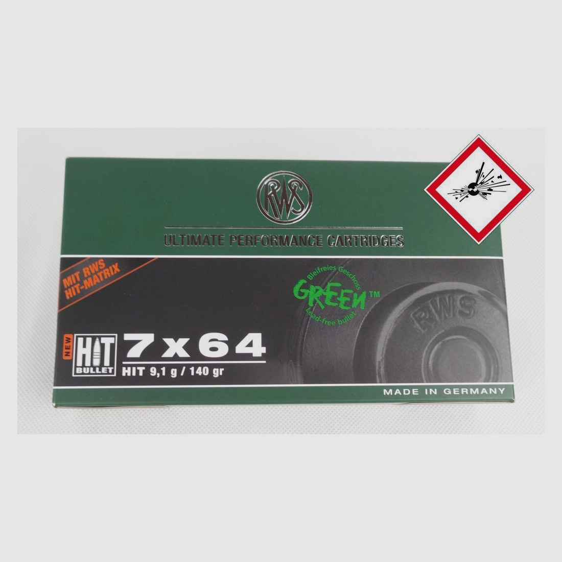 RWS HIT hunting cartridge caliber 7X64 140grs