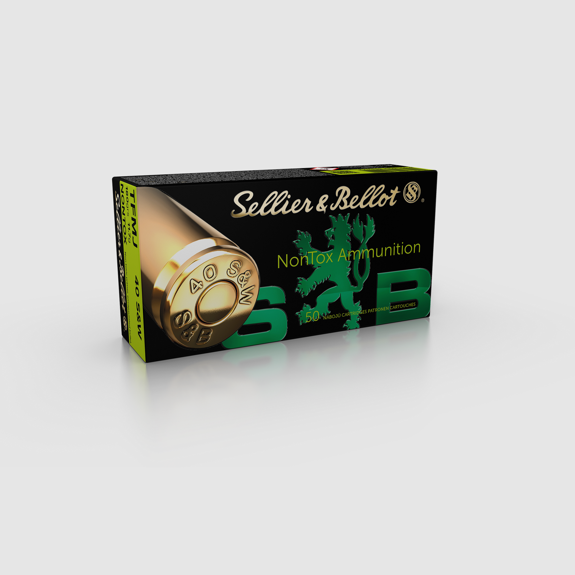 Sellier & Bellot Pistol Ammunition .40 S&W 11.7g Total Metal Jacket Nontox, image 1 of 2