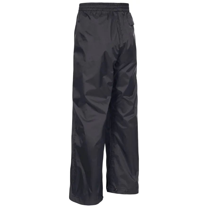 Trespass Qikpac Kids' Rain Trousers, image 3 of 6