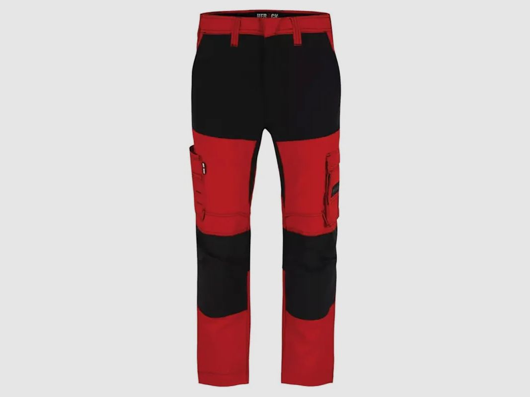 Pantalon Herock Hector rouge/noir, ripstop et stretch 4 sens, image 2 sur 11