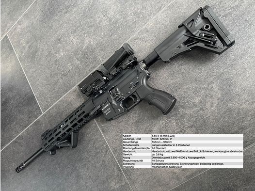 HAENEL CR223 - 16,65" - negro - guardamanos largo