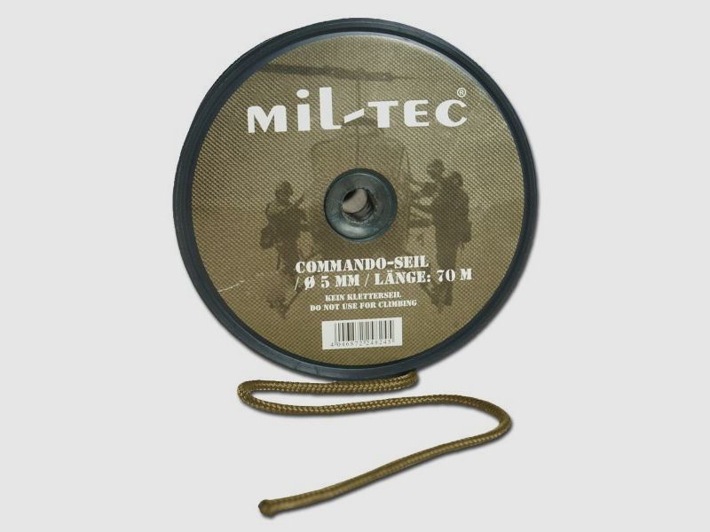 Mil-Tec Kommandoseil coyote 5 mm, 70 m