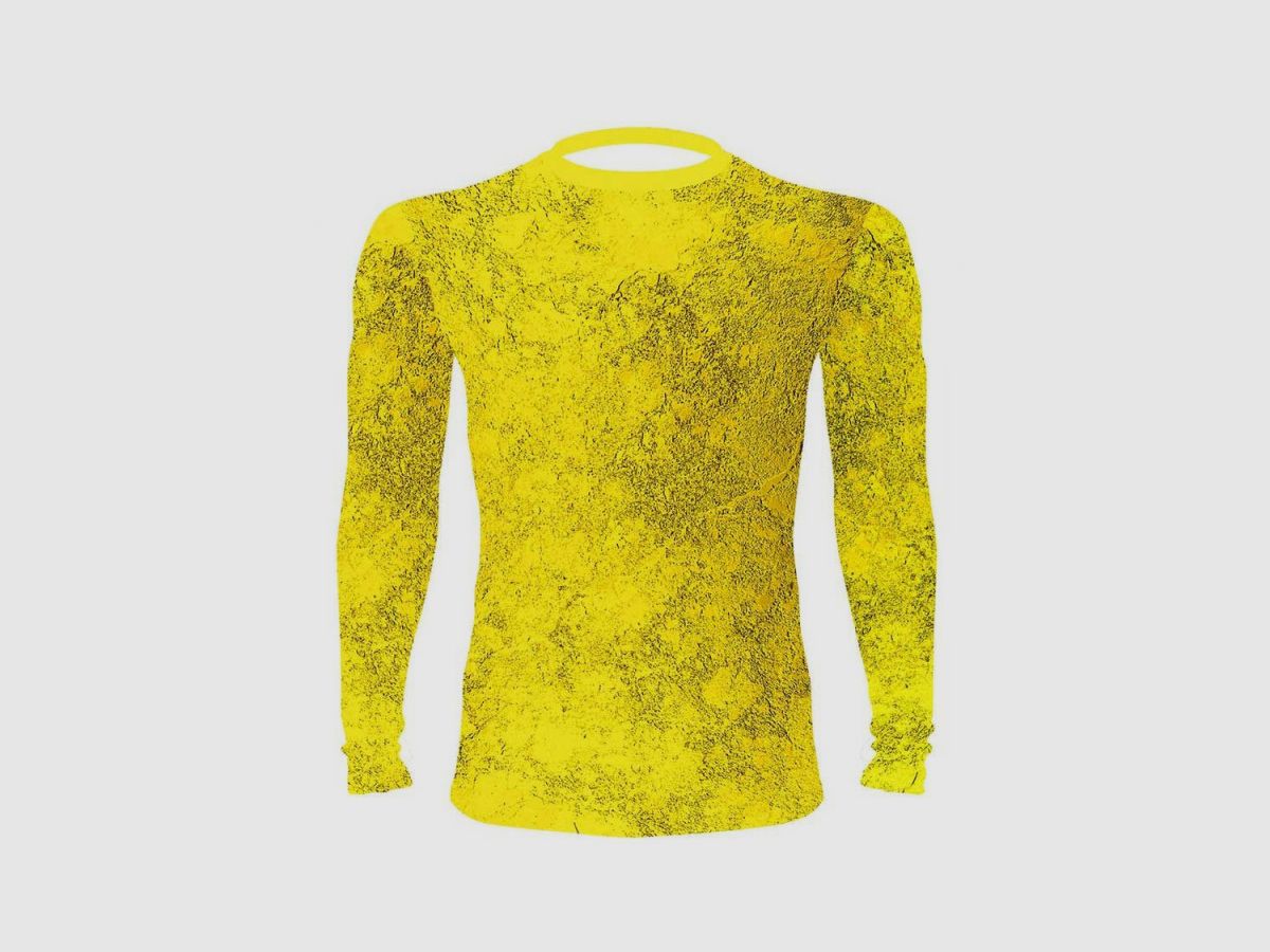 DED Competition Lange Mouwen Compressie T-Shirt - Geel, Kleur: Geel, maat: 4XL, Kledingtype: Regular (Heren), afbeelding 1 van 3