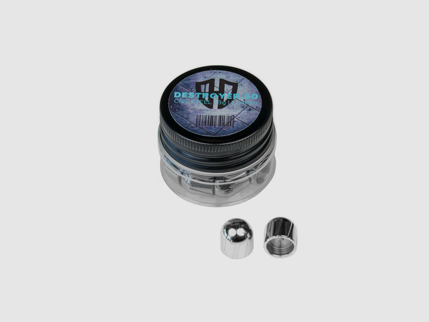 12x DESTROYER.50 | CNC steel chrome-plated | 8g | 12.4mm | for HDR50