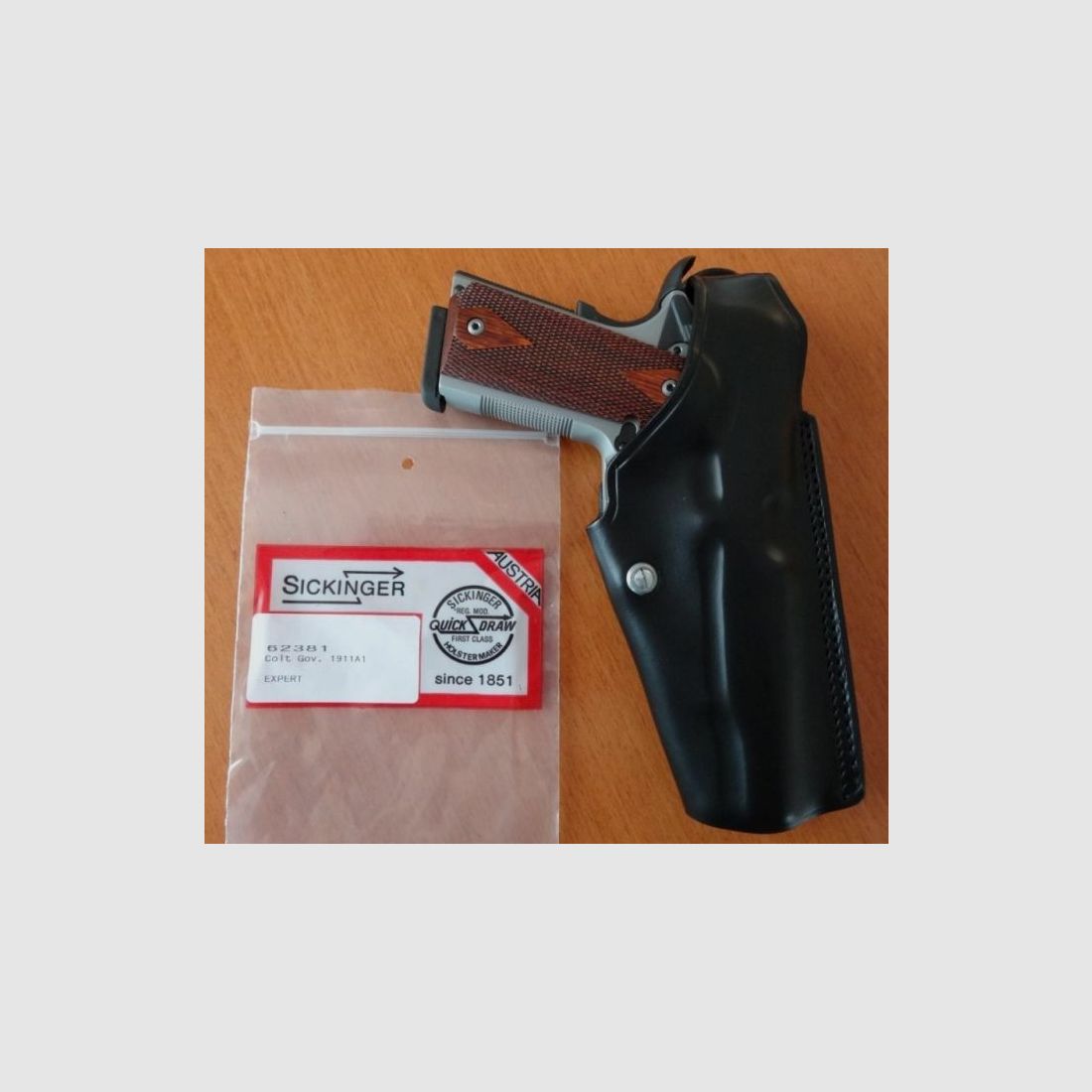 Funda Sickinger Sickinger EXPERT negra para pistola SL Colt Gov.1911 A1