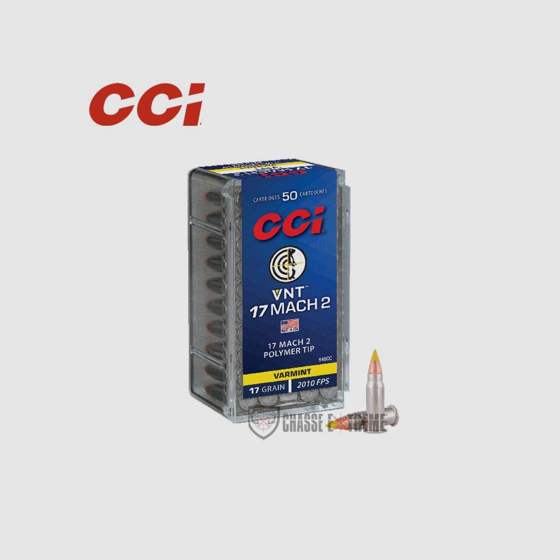 50 Patronen CCI Kal. 17Hmr VNT 17Gr