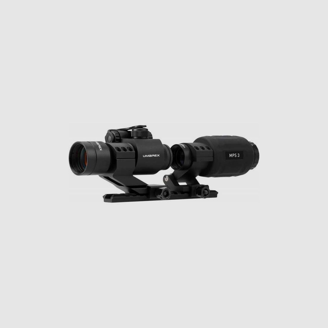 Umarex MPS 3 Magnifying Point Sight Magnifier-Leuchtpunkt-Kombi mit Montage Picatinny-Schiene