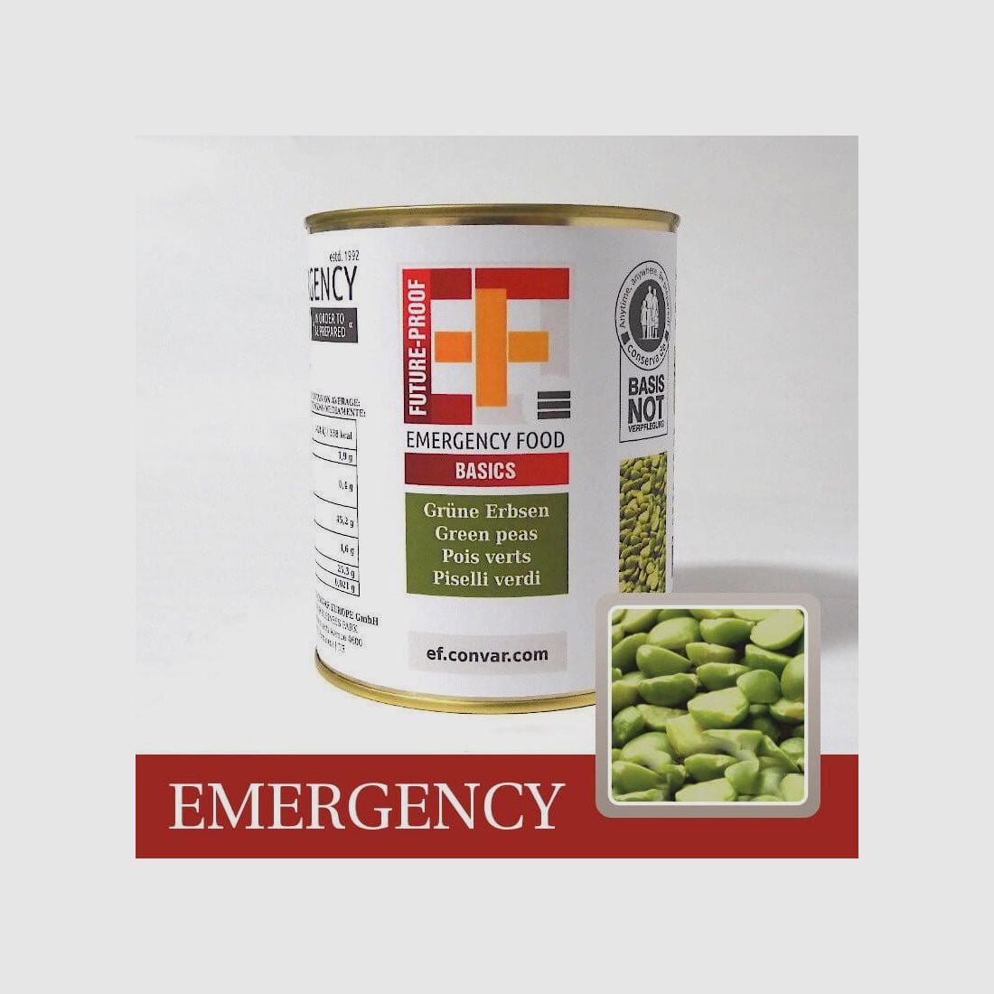 CONVAR EF BASIC Grüne Erbsen (370 g)