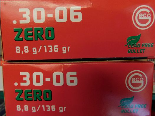 40 Schuss Geco .30-06 Zero bleifrei 8,8g Versandkostenfrei