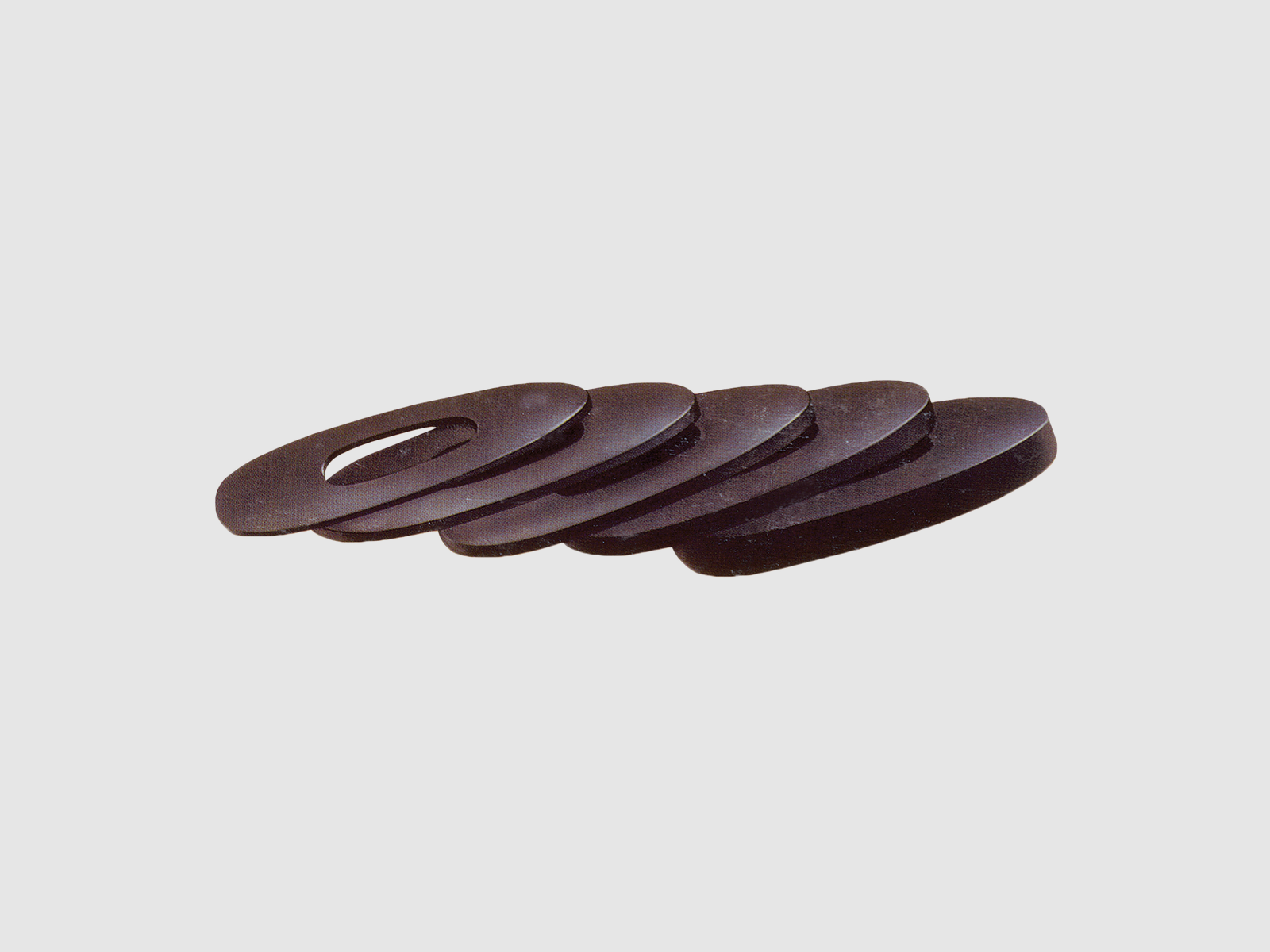 Zwischenlage für Schaftverlängerung Fritzmann aus Hartgummi, sehr gut schleif- und polierbar, schwarz 12mm