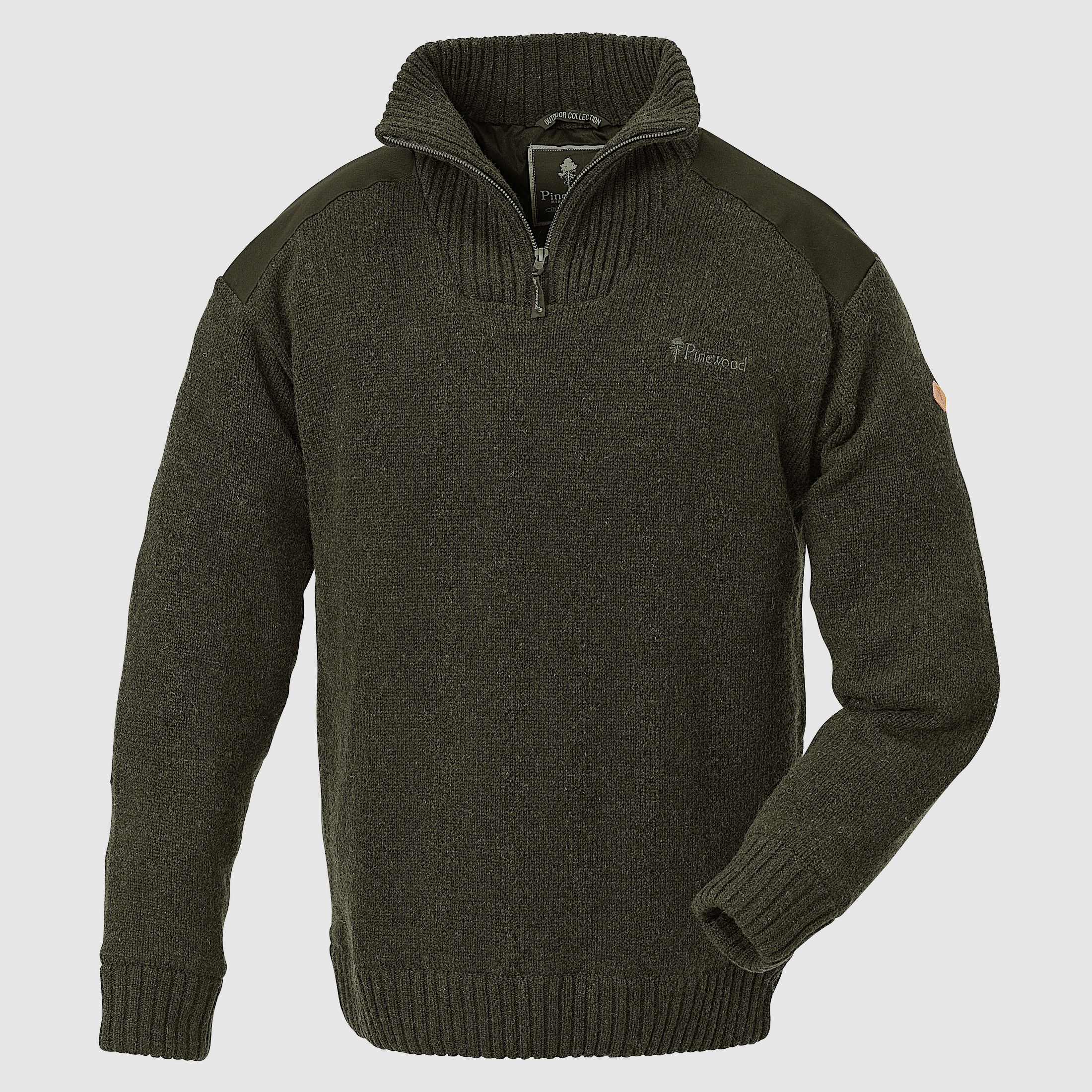 Pinewood Hurricane Pullover size M dark green mélange