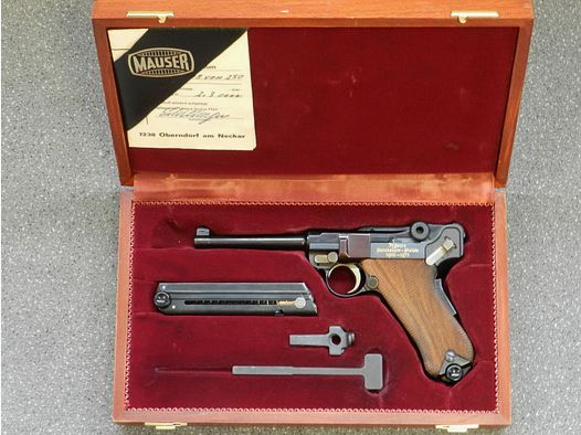 SONDERMODELL MAUSER 08 75 JAHRE PARABELLUM-PISTOLE 1900-1975