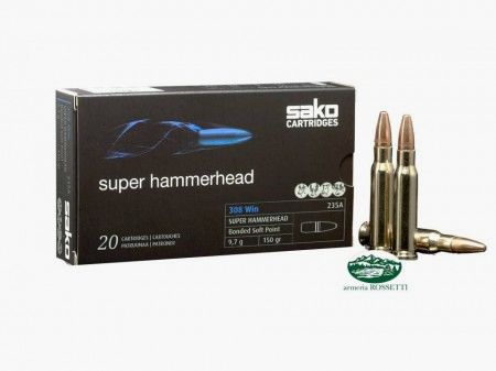 SAKO Munizioni cal. 308 win SUPER HAMMERHEAD 150gr. 235A