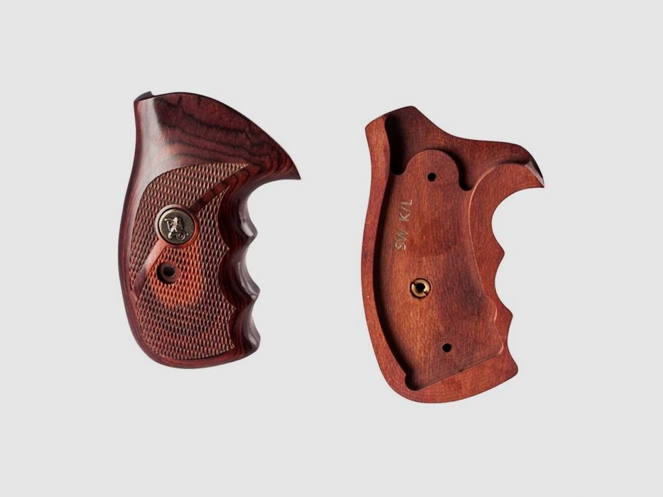 PACHMAYR RENEGADE WOOD LAMINATE GRIPS PACHMAYR S&W K,L FRAME ROSEWOOD CHECKERED, image 7 of 7