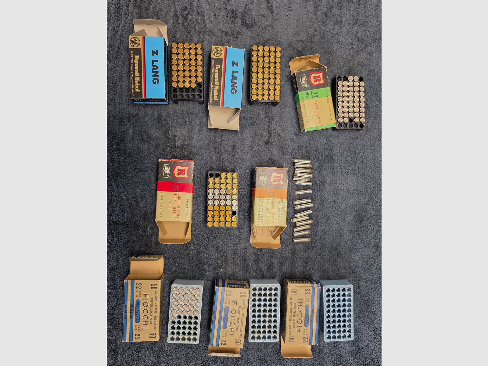 Munitions de collection .22, RWS et FIOCCHI