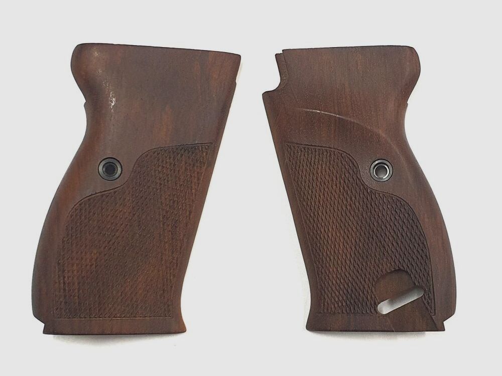 Unbkannt Griffschalen für Walther P38, Pistole 38 aus schönem Holz