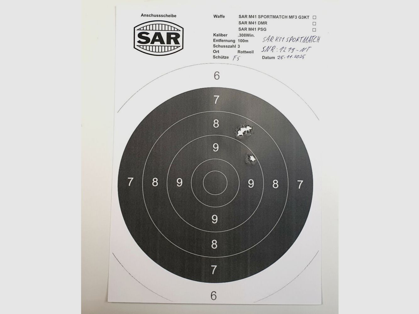 Schwaben Arms GmbH - Neue Herstellung - Repetierbüchse SAR K31 SPORTMATCH im Kaliber 308win. ähnlich Schweizer K31