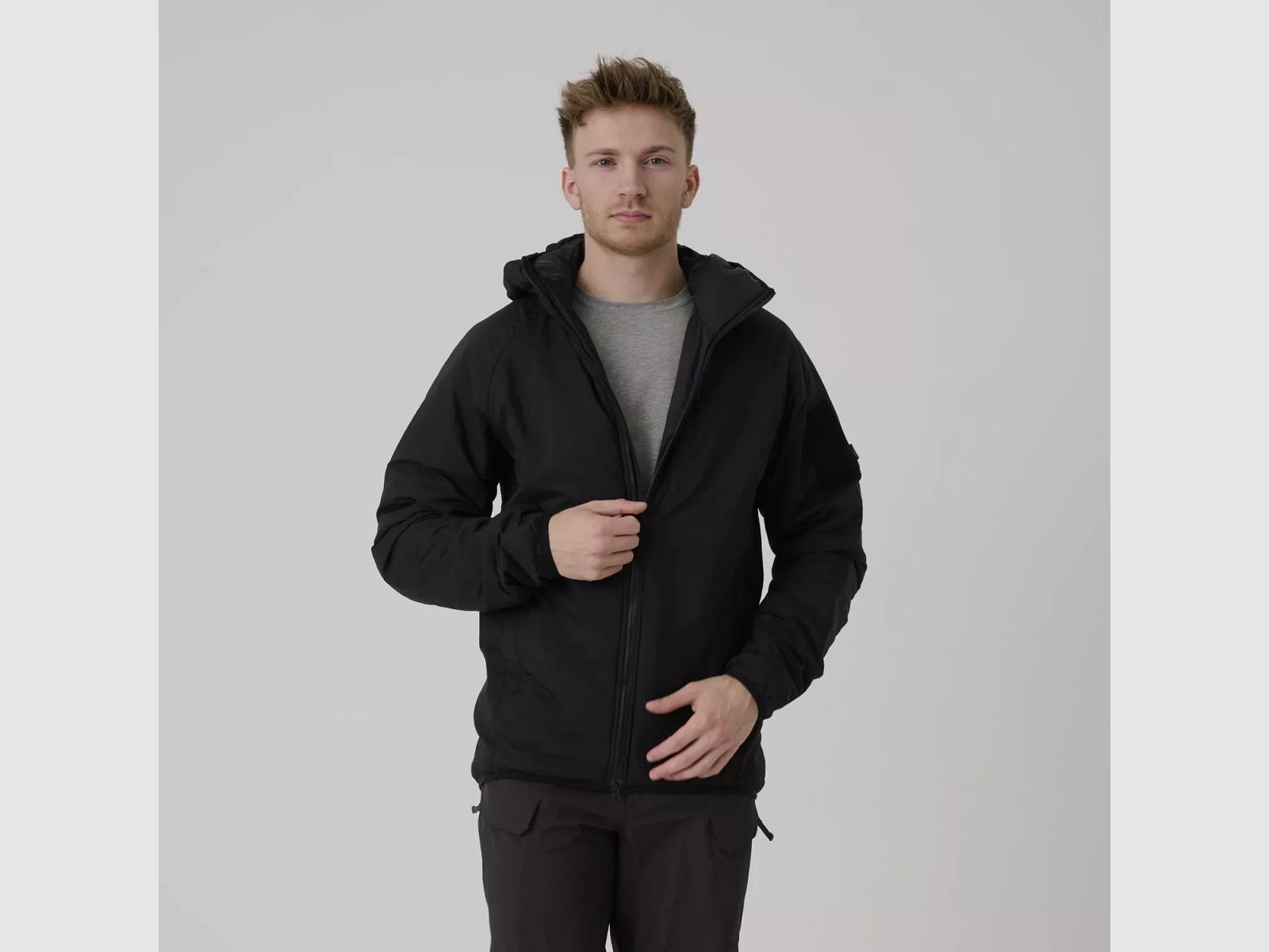 Wolfhound hoodiejack Windpack Helikon-Tex (zwart), afbeelding 1 van 6