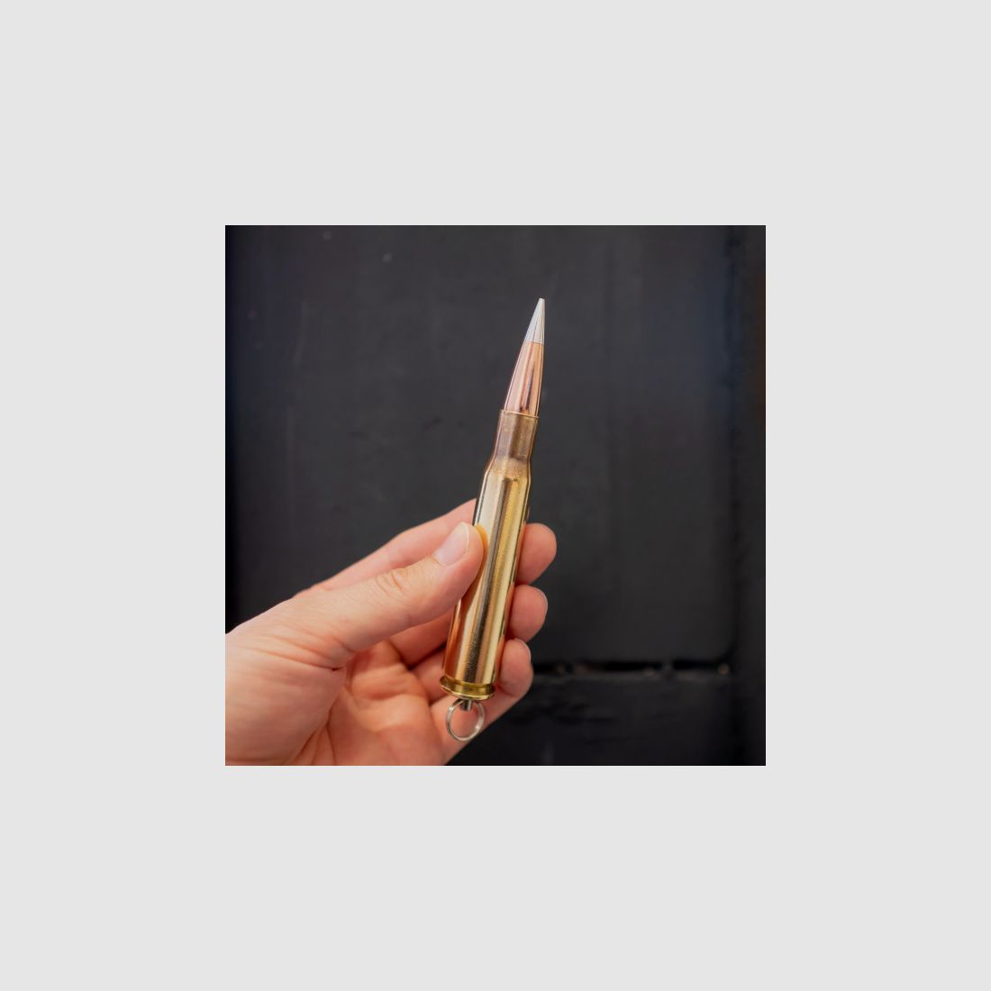 SCHLÜSSELANHÄNGER ".50BMG" - 12,7x99MM- SILVER TIP