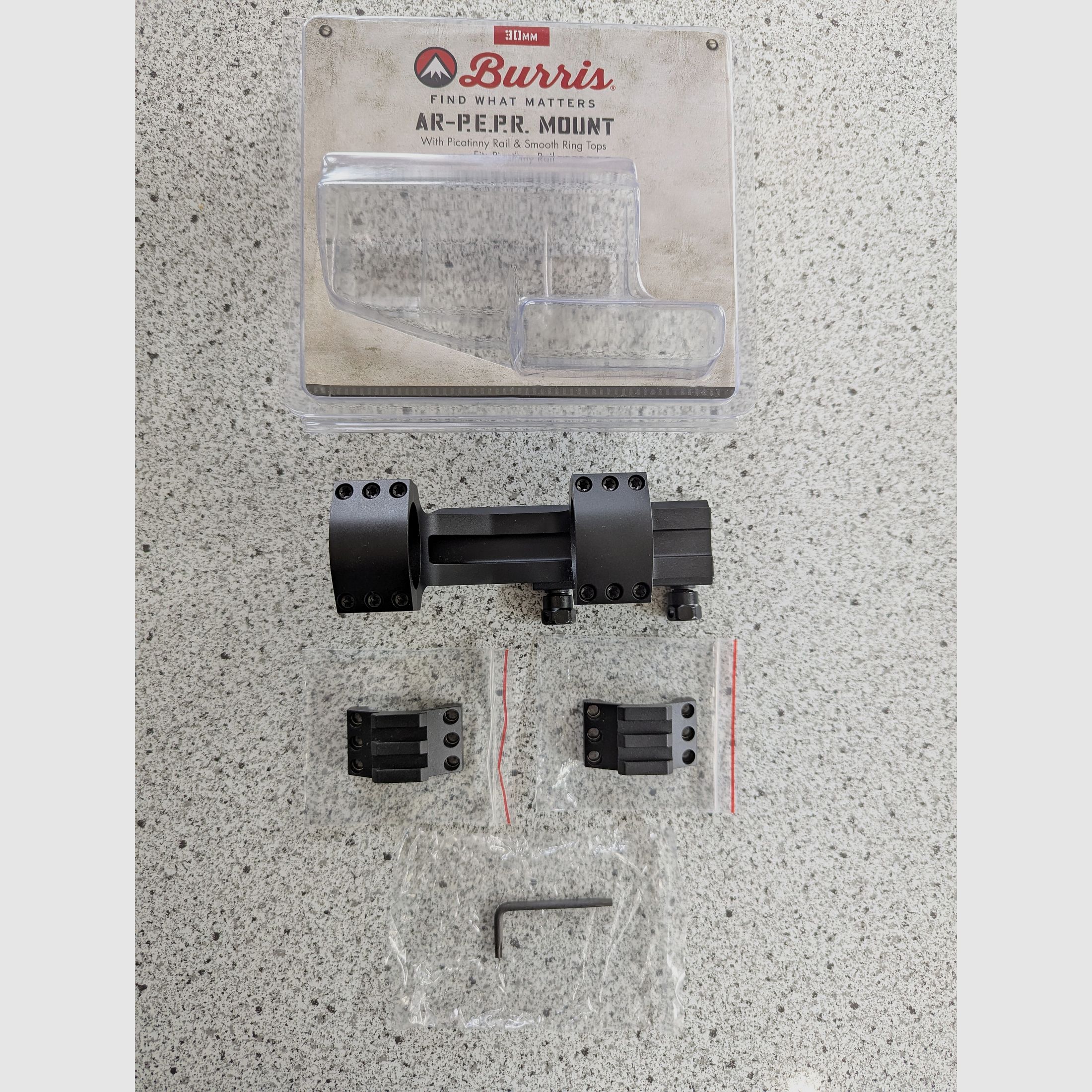 Burris AR-P.E.P.R. block mount with hex nut – 30 mm