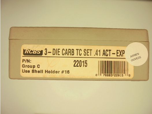 JEUX OUTILS CARBURE RCBS CALIBRE 41 AE