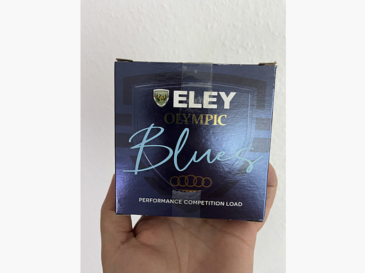  ELEY Olympic  Blues Trap 12/70, 24gr. #7,5 2,41mm 500 Schuss ungeöffnete Kartons