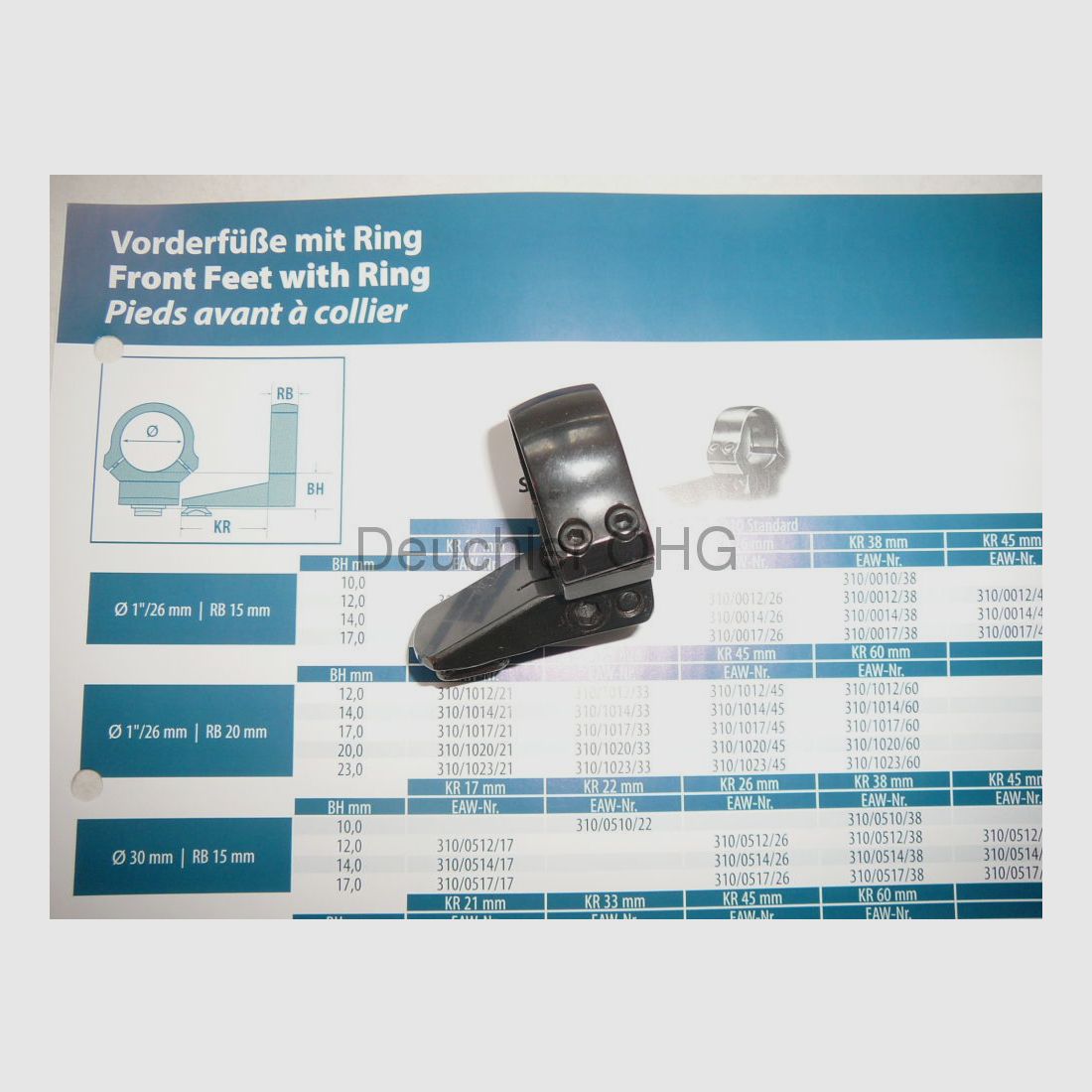 EAW Vorderfuß mit Ring 26"